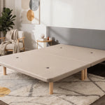 Base Tapizada Partida 3D Beige | Dormideo
