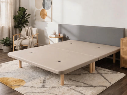 Base Tapizada Partida 3D Beige | Dormideo