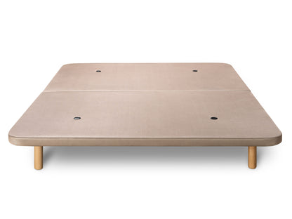 Base Tapizada Partida 3D Beige | Dormideo