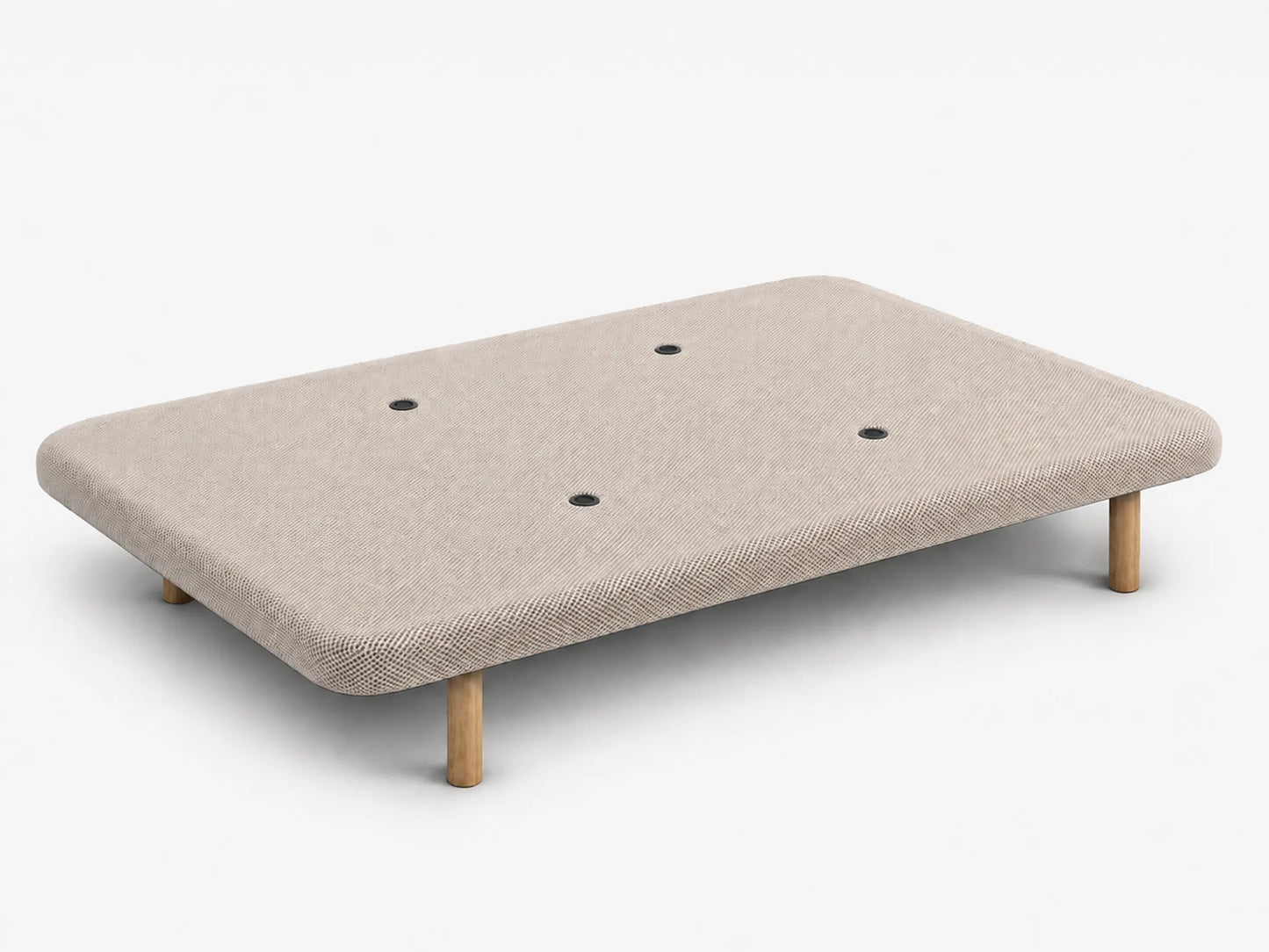 Base Tapizada 3D con Aireadores Antimoho Color Beige | Dormideo
