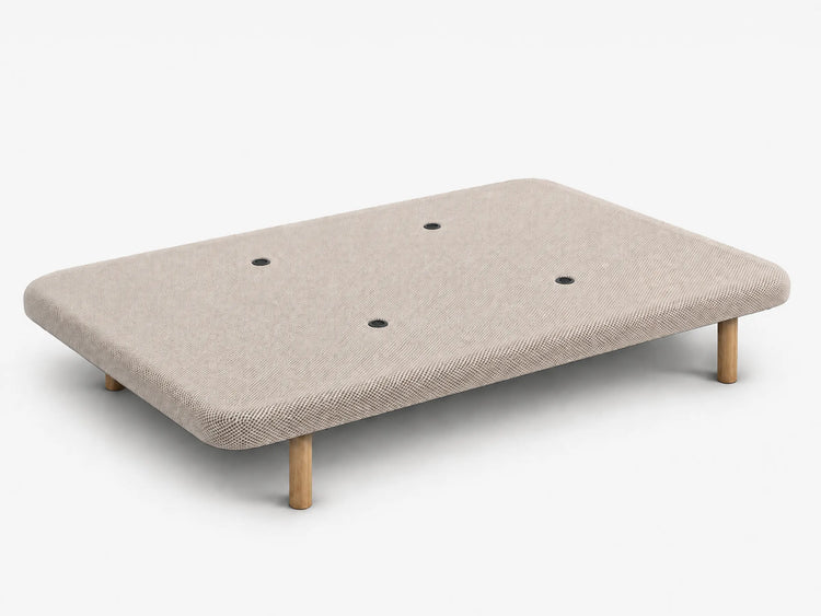Base Tapizada 3D con Aireadores Antimoho Color Beige | Dormideo