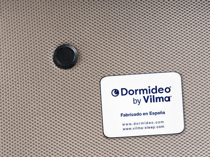 Base Tapizada Partida 3D Beige | Dormideo